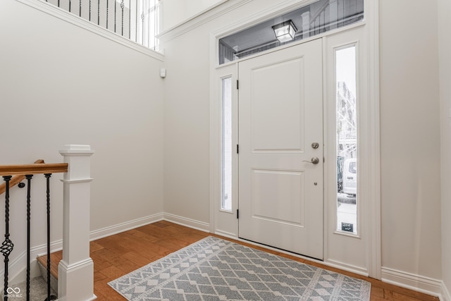 2570 Congress St, Carmel, IN 46032 - entrance foyer featuring plenty of natural light and wood finished floors