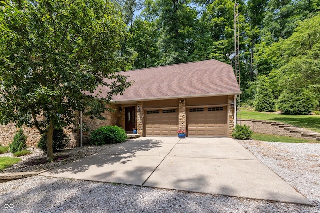 3750 S Whitehorse Rd, Nashville, IN 47448 - garage featuring driveway