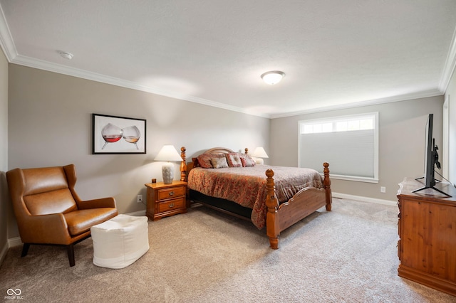 869 N Park Trail Dr, Carmel, IN 46032 - bedroom with crown molding and light colored carpet