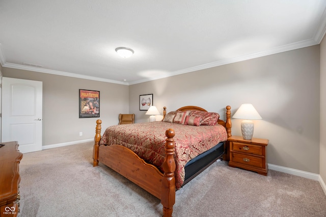 869 N Park Trail Dr, Carmel, IN 46032 - bedroom featuring carpet and crown molding