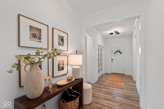 1275 Stonehaven Dr, Westfield, IN 46074 - foyer with ornamental molding and wood finished floors