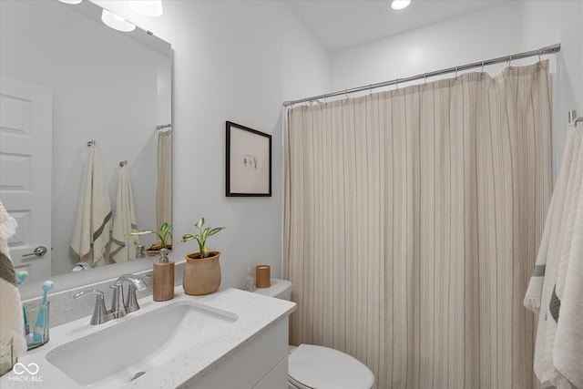 1275 Stonehaven Dr, Westfield, IN 46074 - bathroom featuring vanity and a shower with curtain