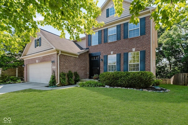 13722 Wendessa Dr, Fishers, IN 46038 - view of front of property featuring brick siding, concrete driveway, and an attached garage