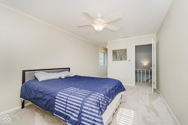 20 Druid Hill Ct, Carmel, IN 46032 - bedroom featuring carpet floors, ornamental molding, and a ceiling fan