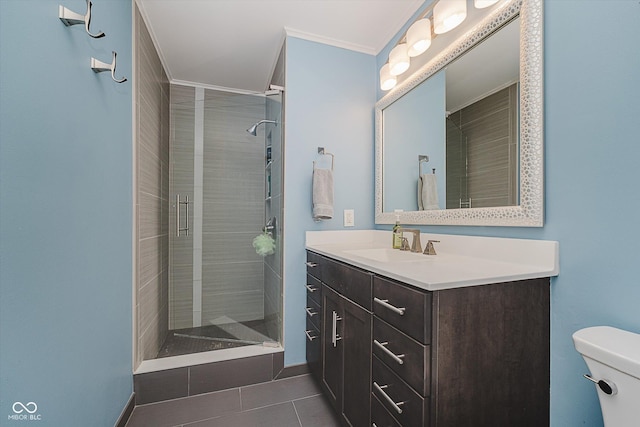20 Druid Hill Ct, Carmel, IN 46032 - bathroom with vanity, a stall shower, and tile patterned floors