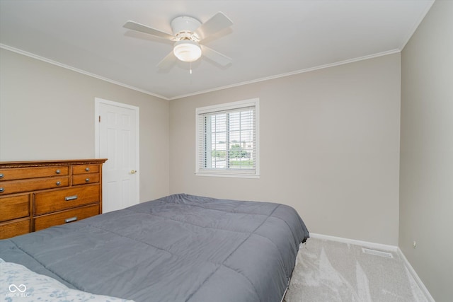 20 Druid Hill Ct, Carmel, IN 46032 - carpeted bedroom with crown molding and ceiling fan