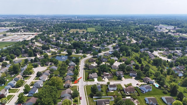 1047 S Jefferson St, Brownsburg, IN 46112 - aerial view of property's location with a large body of water