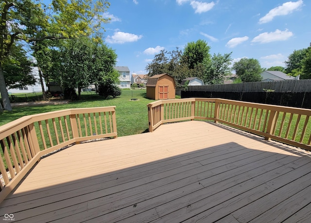 1047 S Jefferson St, Brownsburg, IN 46112 - deck with a shed and a fenced backyard