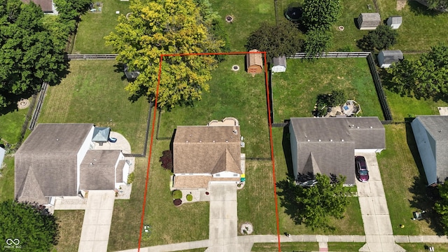 1047 S Jefferson St, Brownsburg, IN 46112 - aerial view of property's location featuring property boundaries highlighted