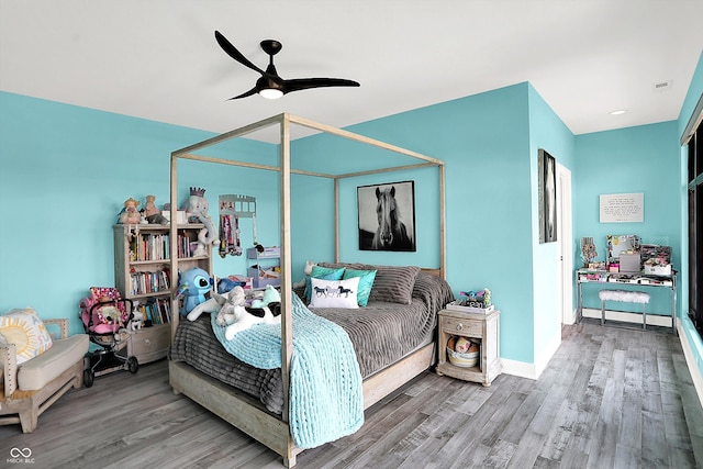 13417 Cambridge Cove Way, Fishers, IN 46055 - bedroom featuring wood finished floors and a ceiling fan
