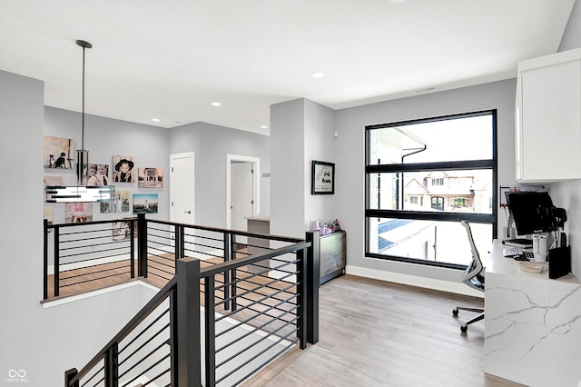 13417 Cambridge Cove Way, Fishers, IN 46055 - office space with light wood-type flooring and recessed lighting