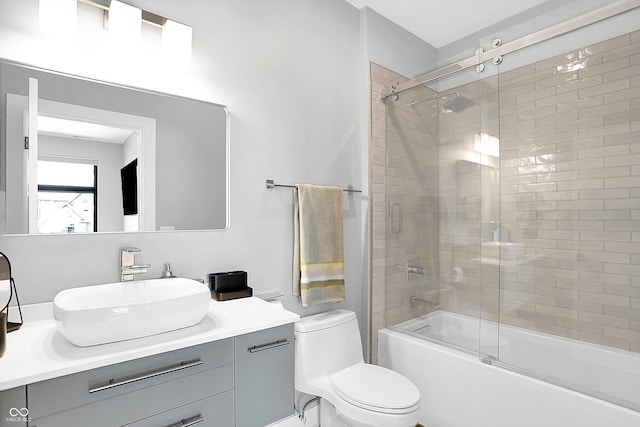 13417 Cambridge Cove Way, Fishers, IN 46055 - bathroom featuring vanity and shower / bath combination with glass door