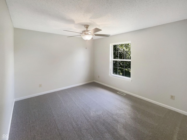 81 Brookland Ln, Pittsboro, IN 46167 - empty room with ceiling fan, carpet floors, and a textured ceiling