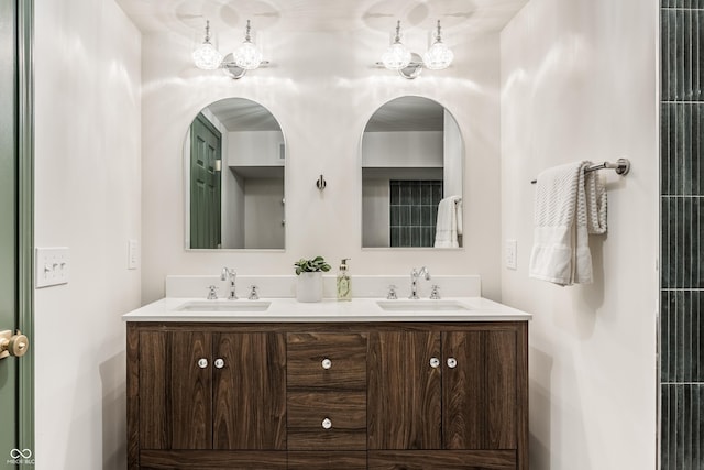 316 Ohmer Ave, Indianapolis, IN 46219 - bathroom featuring double vanity