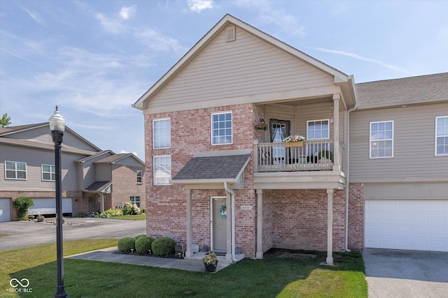 4285 Washington Blvd, Plainfield, IN 46168 - view of front of house with brick siding, a front lawn, and roof with shingles