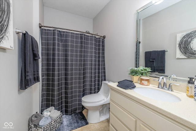 4285 Washington Blvd, Plainfield, IN 46168 - full bathroom with vanity, tile patterned flooring, and a shower with shower curtain