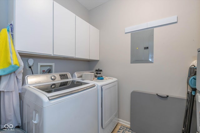 4285 Washington Blvd, Plainfield, IN 46168 - laundry area with electric panel, separate washer and dryer, and cabinet space