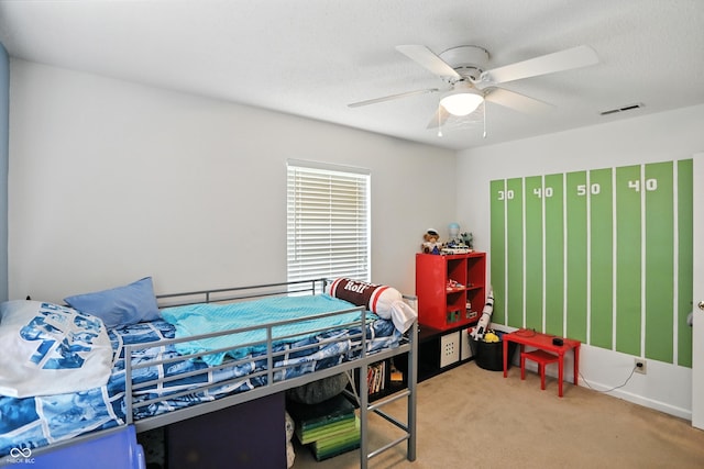 2421 Amberleigh Dr, Plainfield, IN 46168 - bedroom with carpet floors and ceiling fan