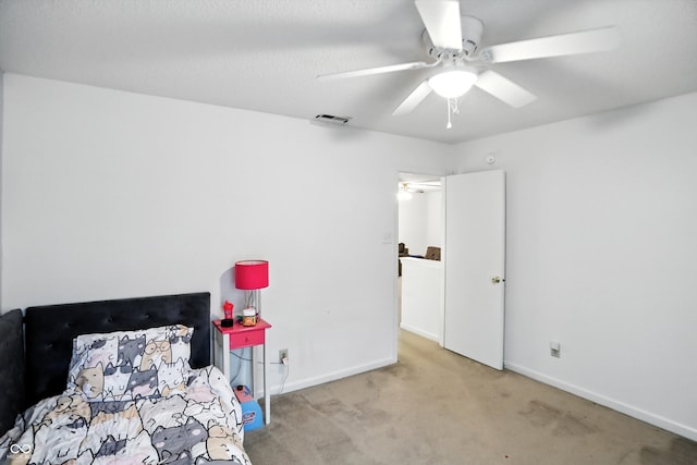2421 Amberleigh Dr, Plainfield, IN 46168 - carpeted bedroom featuring baseboards and ceiling fan