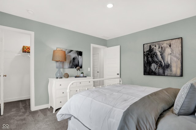 17040 Daly Dr, Noblesville, IN 46062 - carpeted bedroom with a spacious closet and recessed lighting