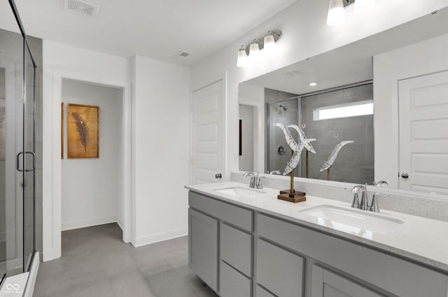 17040 Daly Dr, Noblesville, IN 46062 - bathroom with a shower stall and double vanity