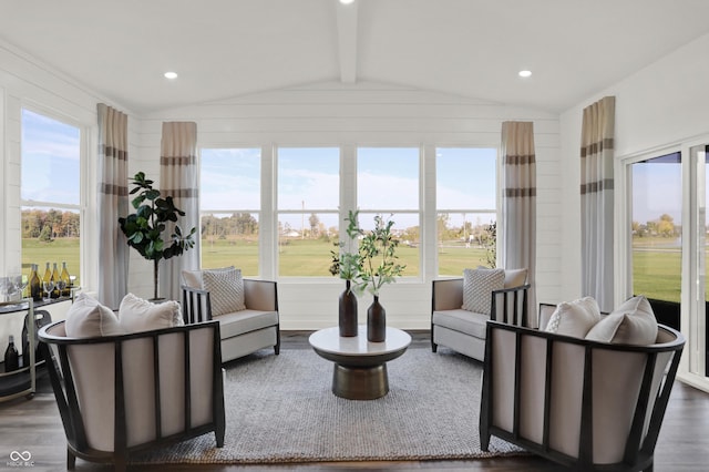 17040 Daly Dr, Noblesville, IN 46062 - living room featuring wood finished floors and view of golf course