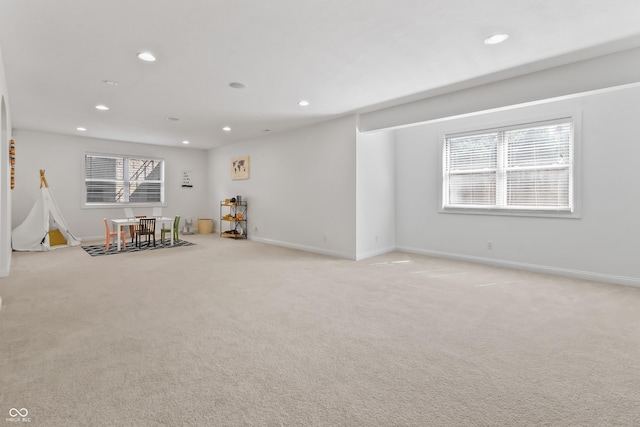 9877 Wading Crane Ave, Fishers, IN 46055 - recreation room with recessed lighting and light colored carpet