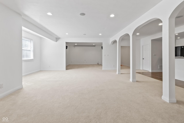 9877 Wading Crane Ave, Fishers, IN 46055 - below grade area featuring light carpet and recessed lighting
