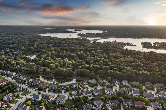 9877 Wading Crane Ave, Fishers, IN 46055 - aerial view at dusk of a water view