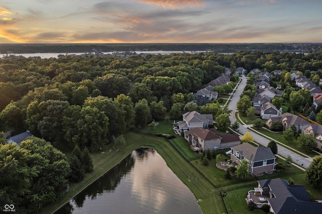 9877 Wading Crane Ave, Fishers, IN 46055 - aerial view of property's location featuring a large body of water and nearby suburban area