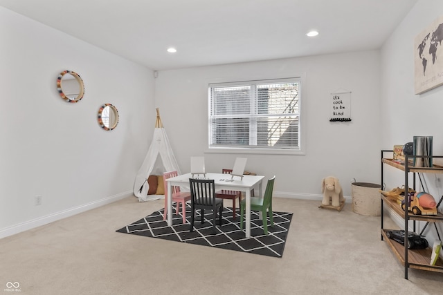 9877 Wading Crane Ave, Fishers, IN 46055 - game room featuring carpet and recessed lighting