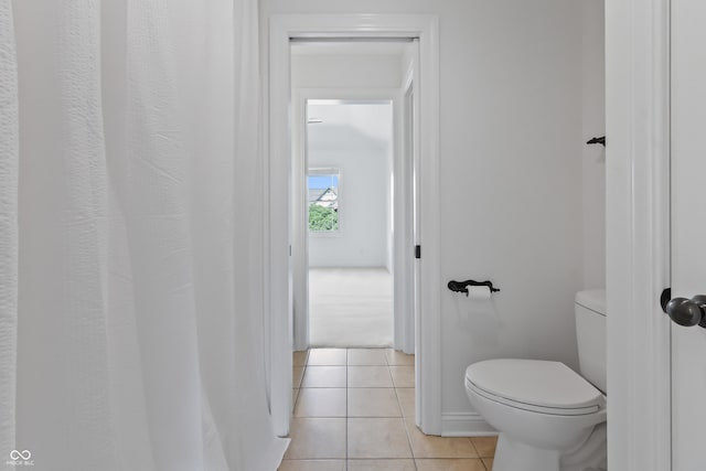 9877 Wading Crane Ave, Fishers, IN 46055 - bathroom with tile patterned floors and toilet