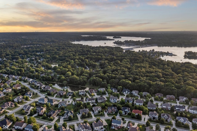9877 Wading Crane Ave, Fishers, IN 46055 - aerial overview of property's location with a large body of water