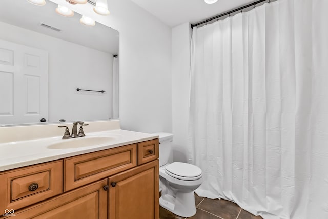 9877 Wading Crane Ave, Fishers, IN 46055 - full bathroom featuring tile patterned floors, vanity, and a shower with shower curtain