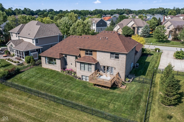 9877 Wading Crane Ave, Fishers, IN 46055 - aerial perspective of suburban area