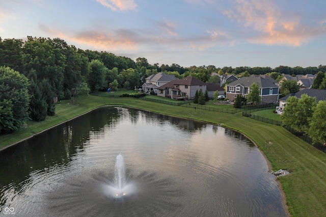 9877 Wading Crane Ave, Fishers, IN 46055 - water view featuring a tree filled landscape and nearby suburban area
