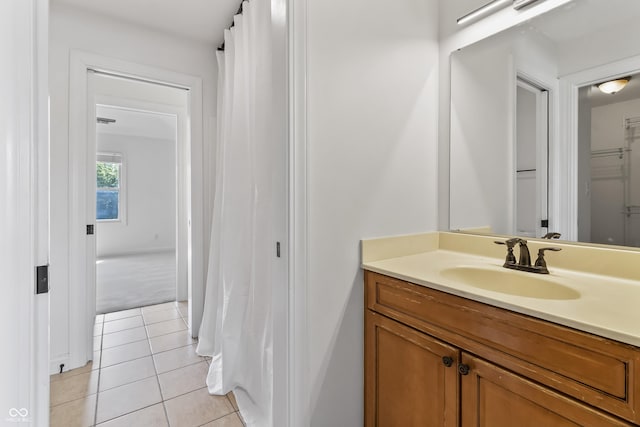 9877 Wading Crane Ave, Fishers, IN 46055 - bathroom with vanity and tile patterned flooring