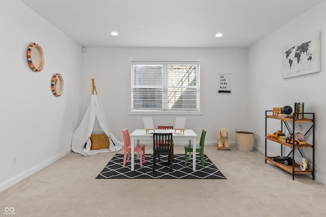 9877 Wading Crane Ave, Fishers, IN 46055 - carpeted dining area featuring recessed lighting
