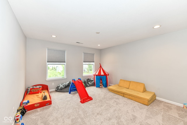 4309 Maize Ln, Whitestown, IN 46075 - playroom with carpet floors and recessed lighting