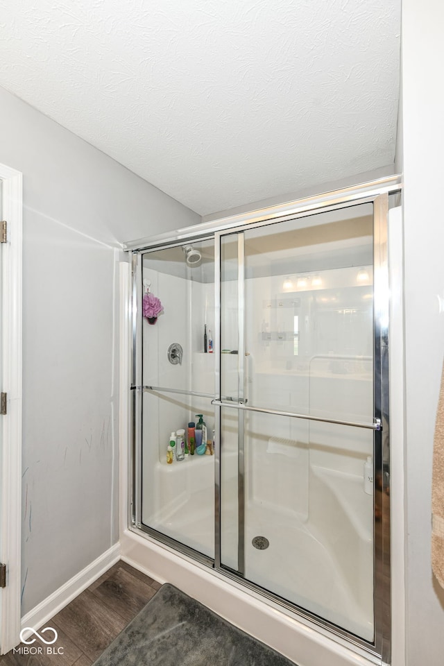 4309 Maize Ln, Whitestown, IN 46075 - full bath with wood finished floors and a stall shower
