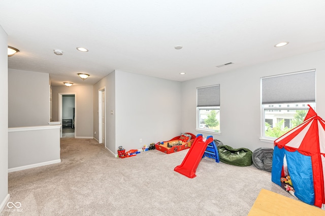 4309 Maize Ln, Whitestown, IN 46075 - recreation room featuring carpet and recessed lighting