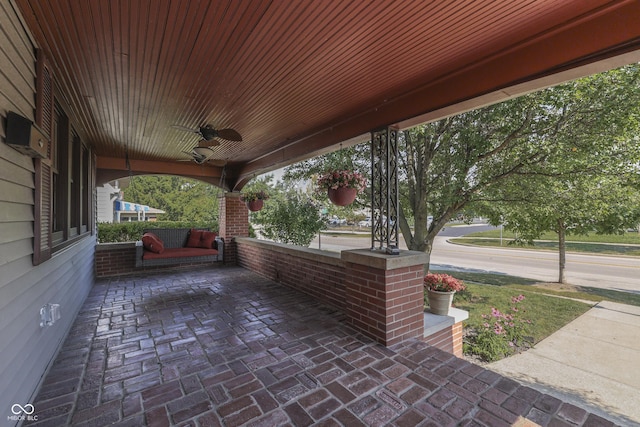 1005 Main St, Beech Grove, IN 46107 - porch with ceiling fan