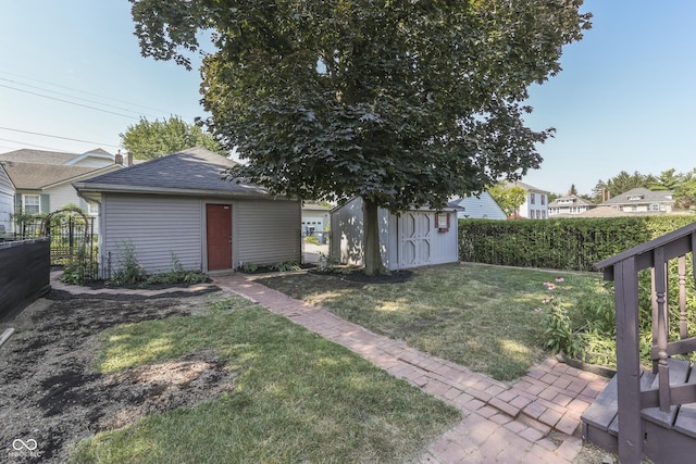 1005 Main St, Beech Grove, IN 46107 - fenced yard with a shed