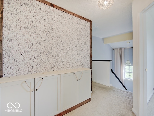 3902 Jekyll Ct, Indianapolis, IN 46237 - hall with an upstairs landing and light colored carpet