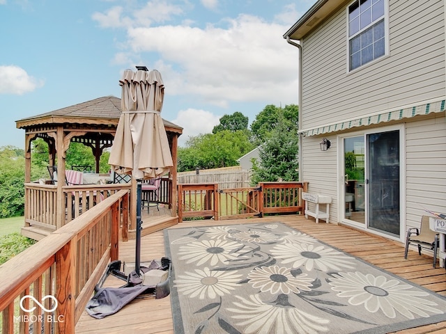 3902 Jekyll Ct, Indianapolis, IN 46237 - wooden terrace with a gazebo