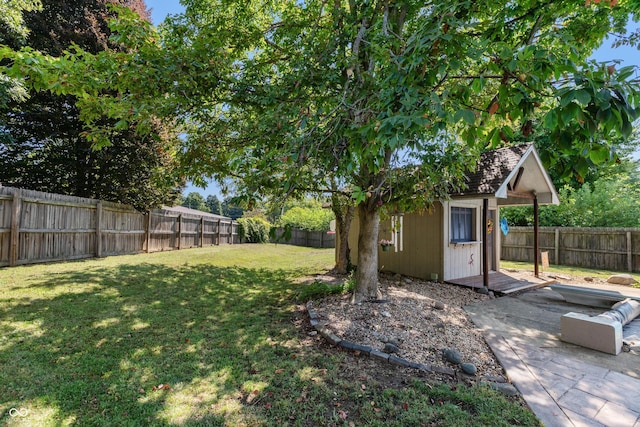 6926 Princess Ln, Avon, IN 46123 - fenced backyard with an outbuilding