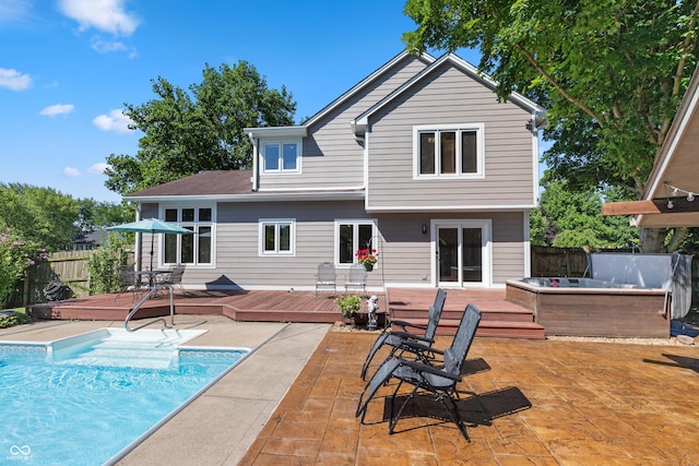6926 Princess Ln, Avon, IN 46123 - rear view of house featuring a wooden deck and a patio