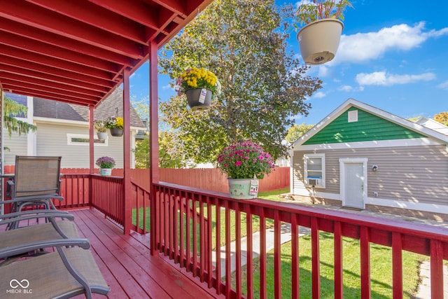 2454 N Talbott St, Indianapolis, IN 46205 - view of wooden deck