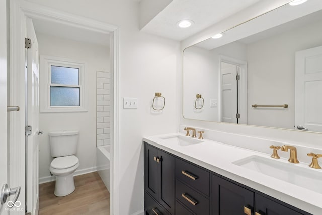 11845 Discovery Cir, Indianapolis, IN 46236 - bathroom with double vanity and wood finished floors
