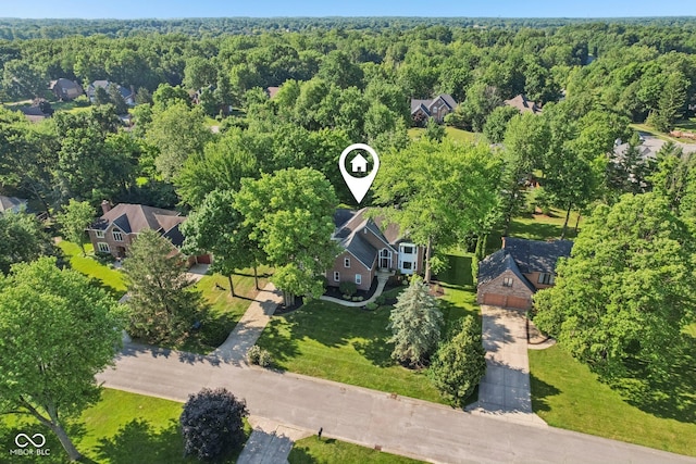 11845 Discovery Cir, Indianapolis, IN 46236 - aerial perspective of suburban area featuring a forest